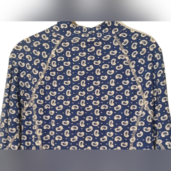 Weekends By Chico's -NWT Blue Paisley Zip Up Jacket W/3/4 Sleeves Pockets,Size 0 - Picture 6 of 10